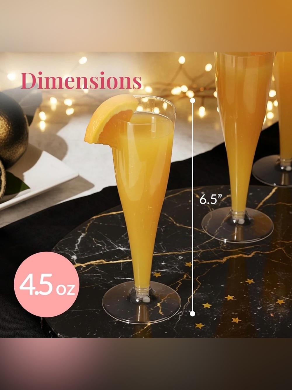 Clear Plastic Champagne Flutes